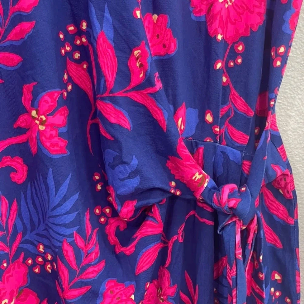 NWOT LILLY PULITZER BRYSON LONG SLEEVE DRESS BLUE MED NEVER ENDING SUMMER - Picture 3 of 4